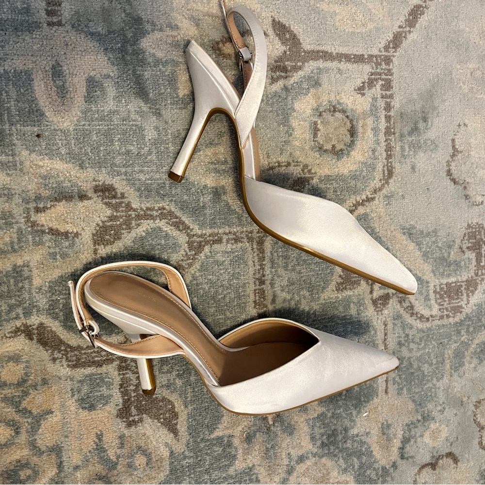 Elegant Cream Slingback Heels